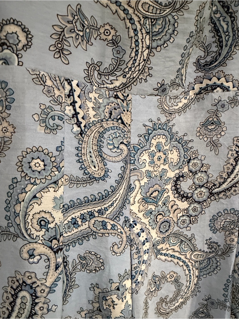 G.H. Bass & Co. Paisley Duvet Cover in Light Blue and Cream